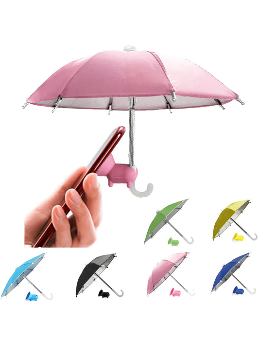 UV Protection Phone Umbrella For Sun,Universal Adjustable Piggy Suction Cup Phone Stand Umbrella