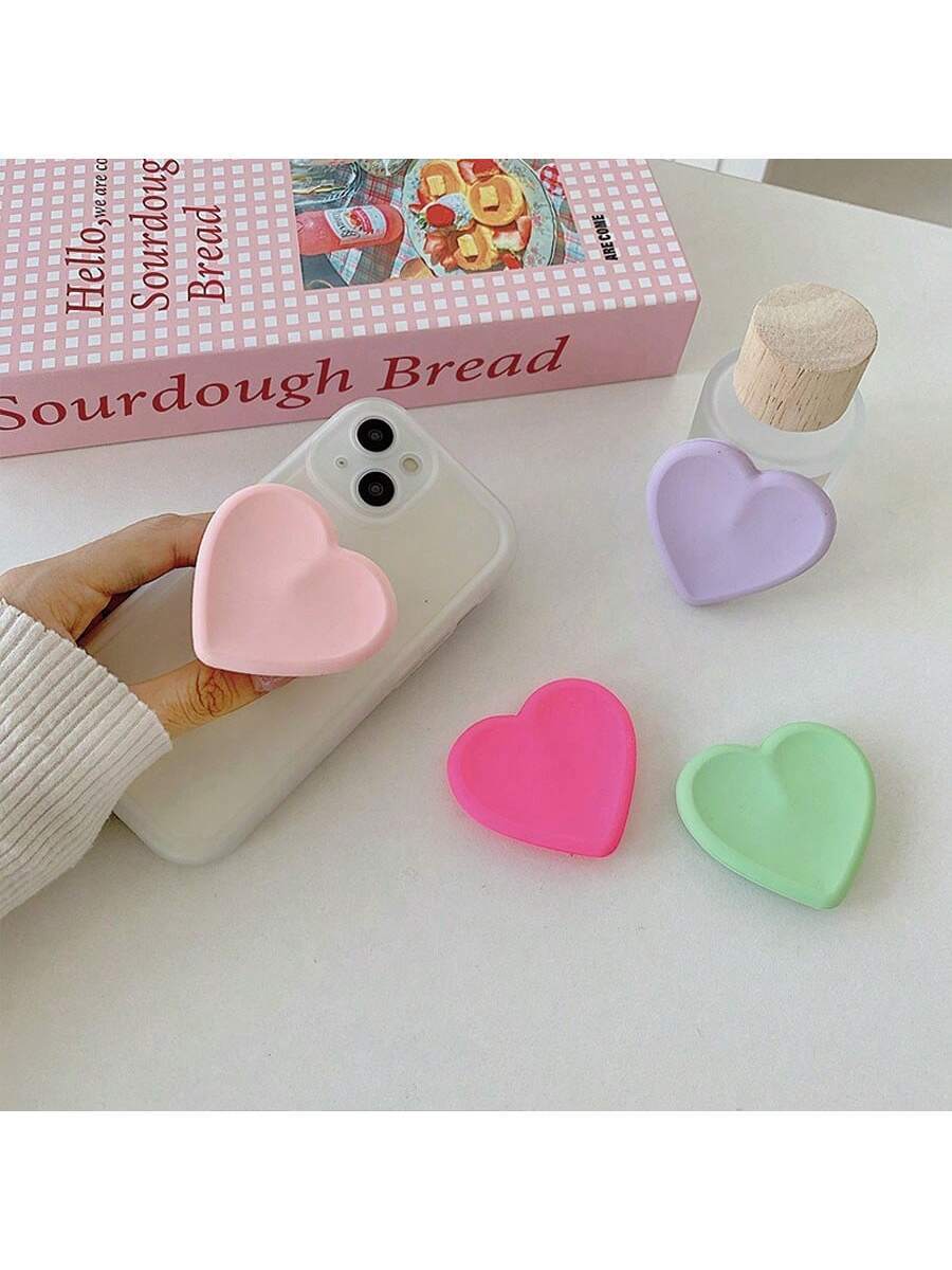 Color Heart Shaped Phone Stand, Convenient Desk Airbag Stand