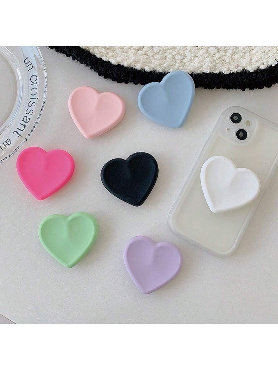 Color Heart Shaped Phone Stand, Convenient Desk Airbag Stand