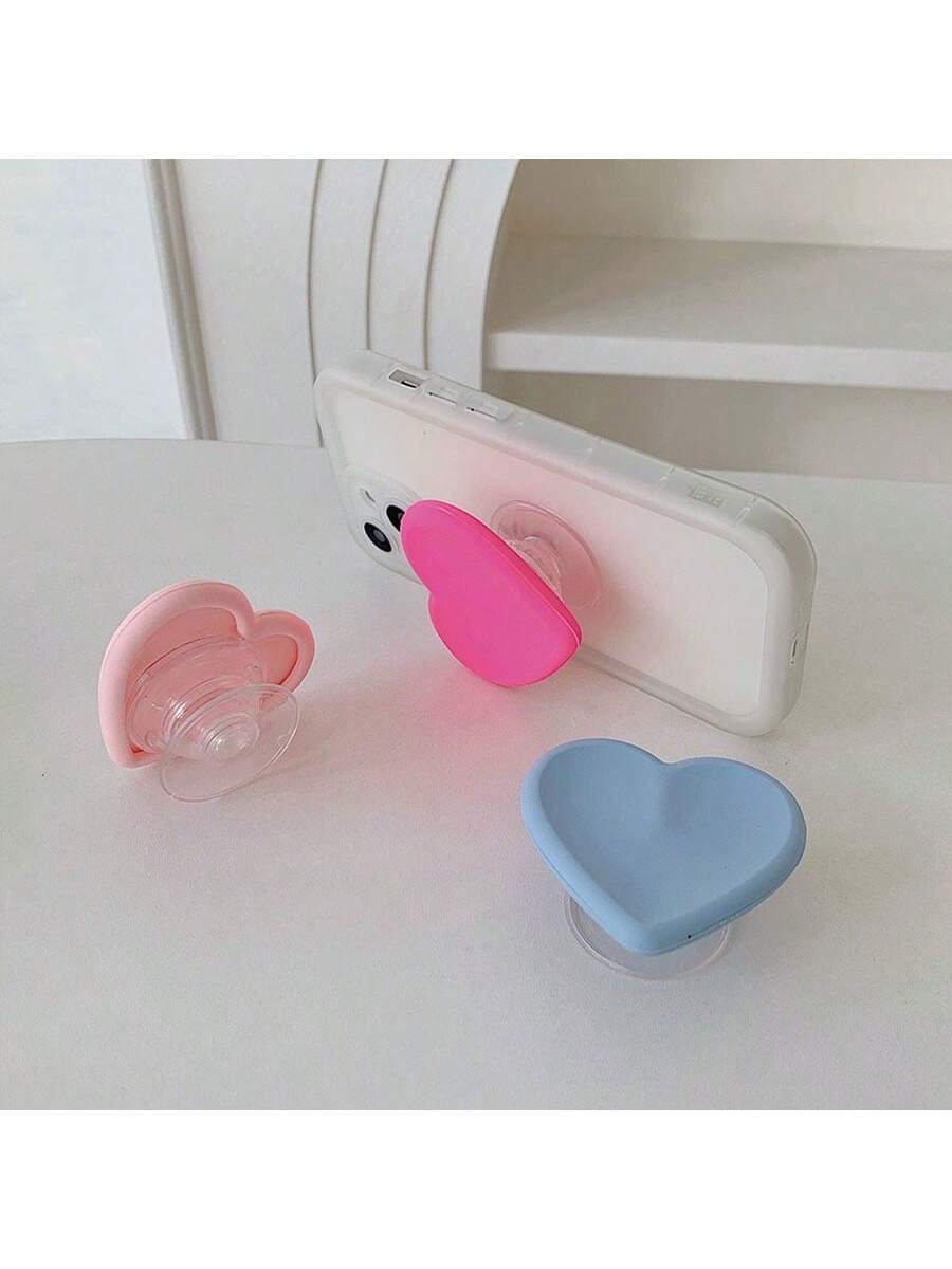 Color Heart Shaped Phone Stand, Convenient Desk Airbag Stand