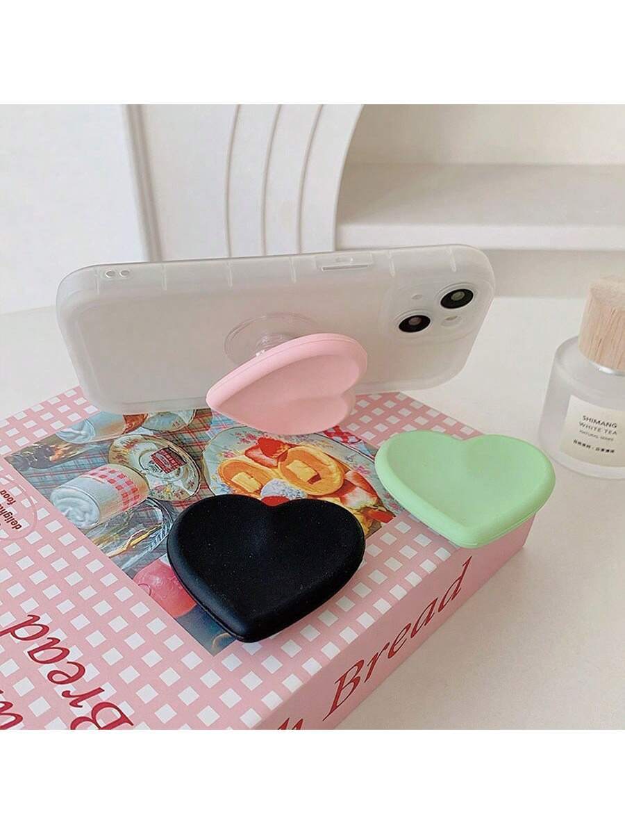 Color Heart Shaped Phone Stand, Convenient Desk Airbag Stand